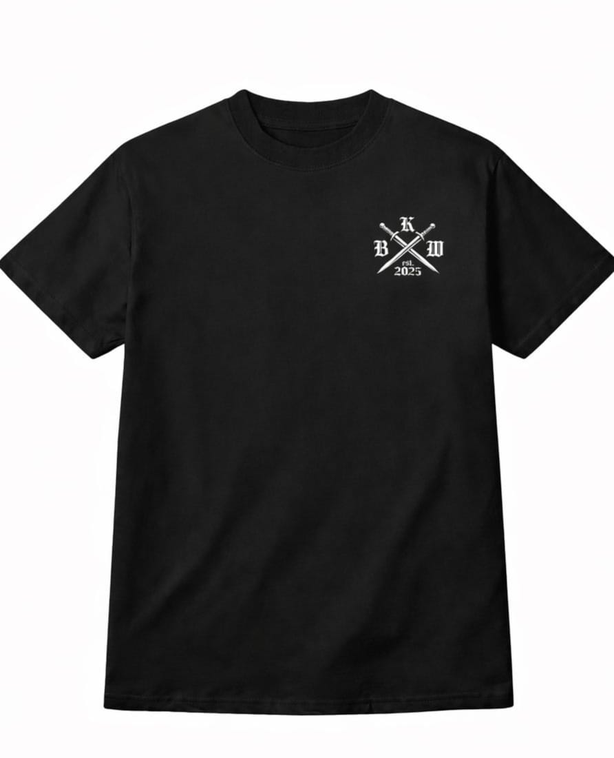 black knights crossing sword t shirt