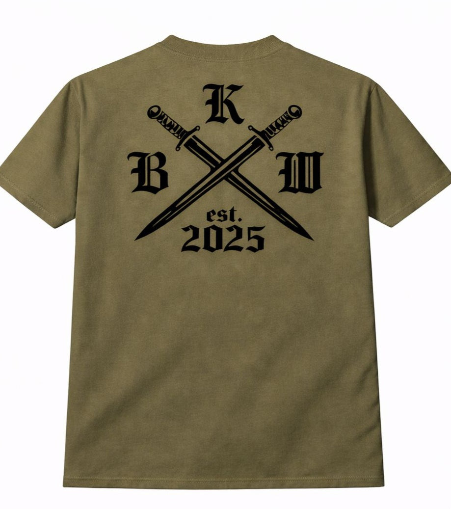 black knights crossing sword t shirt